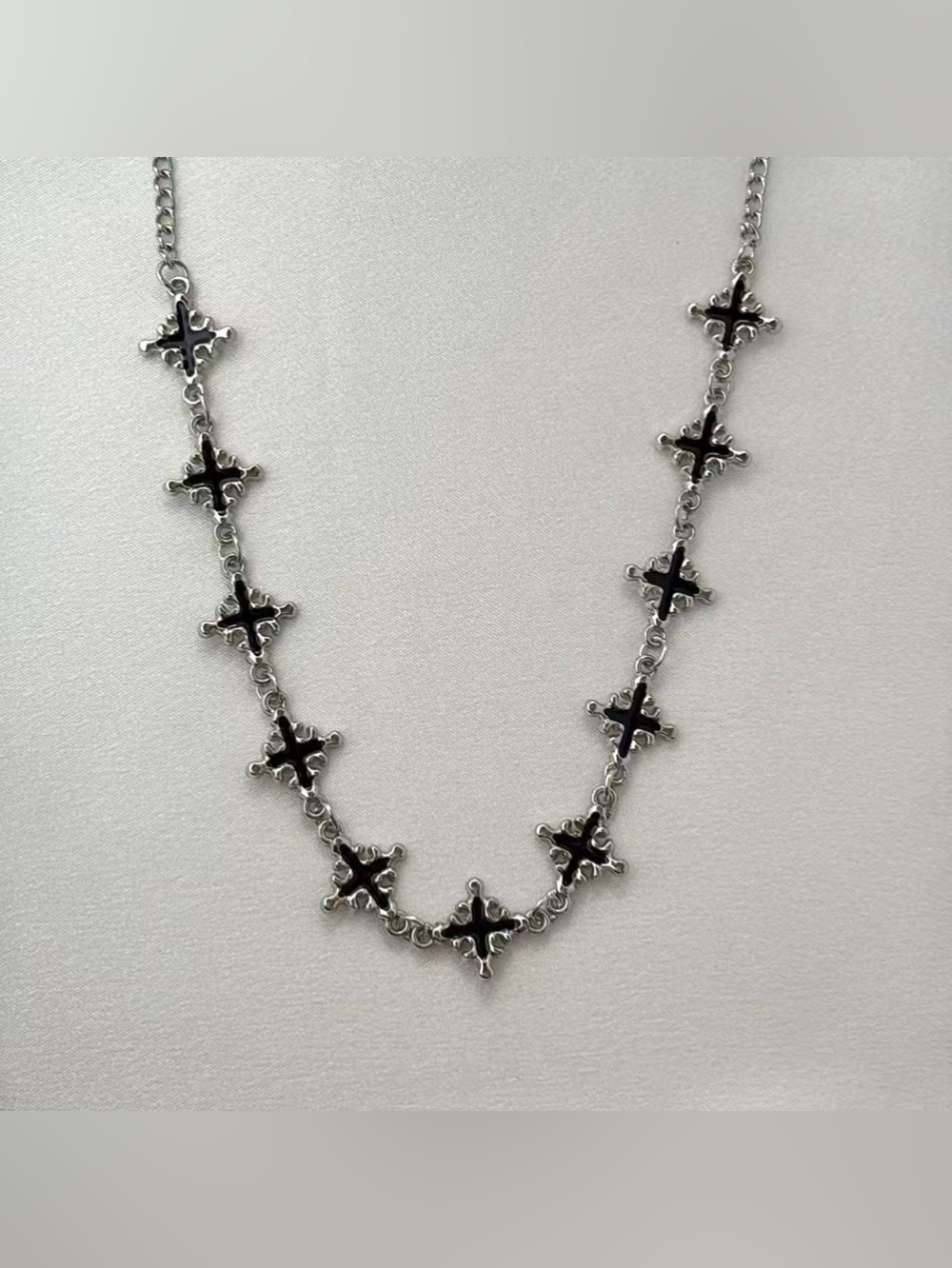 Cross Link Chain Necklace Streetwear Punk Hip Hop Unisex Style